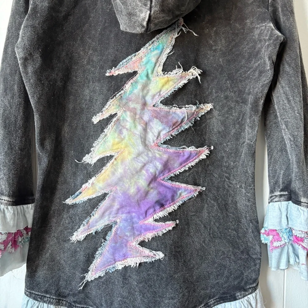 Grateful Dead Upcycled Kathmandu Hippie Hoodie - Picture 2 of 11